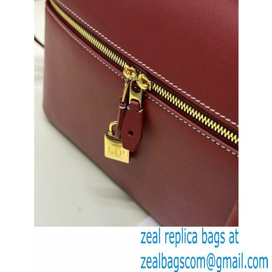 Loro Piana Extra Bag L27 with New lock charms in Smooth Calfskin Burgundy 2024