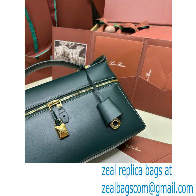 Loro Piana Extra Bag L27 with New lock charms in Smooth Calfskin Dark Green 2024