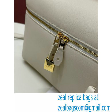 Loro Piana Extra Bag L27 with New lock charms in Smooth Calfskin White 2024