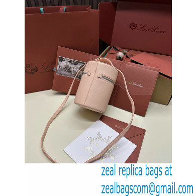 Loro Piana Extra Case Medium Bag in Grained Calfskin Light Pink 2024