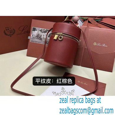 Loro Piana Extra Case Medium Bag in Smooth Calfskin Deep Kummel 2024