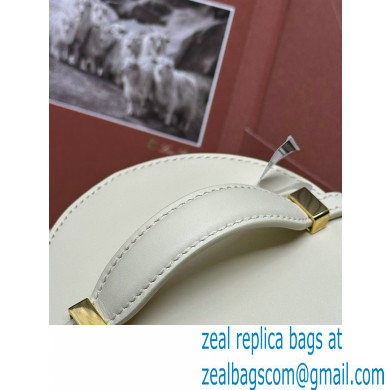 Loro Piana Extra Case Medium Bag in Smooth Calfskin White 2024