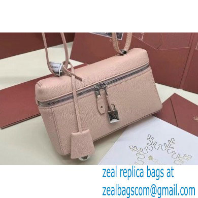 Loro Piana Extra Pocket L19 Pouch with New lock charms in Grained Calfskin Light Pink 2024