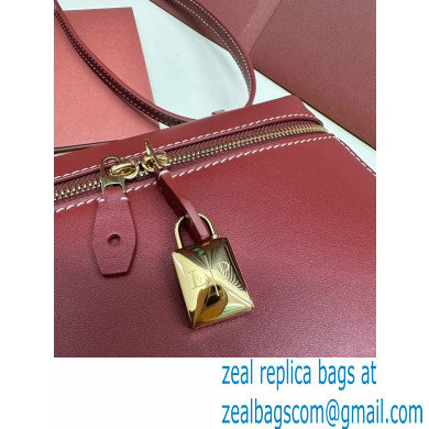 Loro Piana Extra Pocket L19 Pouch with New lock charms in Smooth Calfskin Burgundy 2024