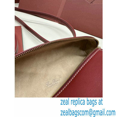 Loro Piana Extra Pocket L19 Pouch with New lock charms in Smooth Calfskin Burgundy 2024