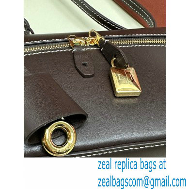 Loro Piana Extra Pocket L19 Pouch with New lock charms in Smooth Calfskin Coffee 2024