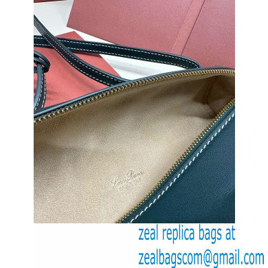 Loro Piana Extra Pocket L19 Pouch with New lock charms in Smooth Calfskin Dark Green 2024