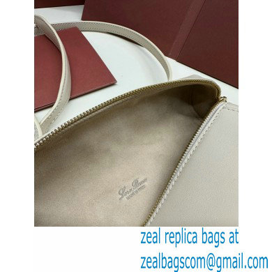 Loro Piana Extra Pocket L19 Pouch with New lock charms in Smooth Calfskin White 2024