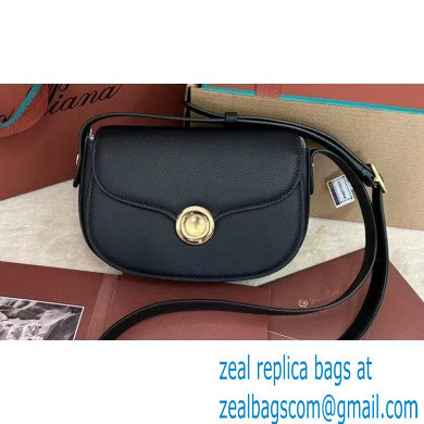 Loro Piana Mini Ghiera bag in Smooth Calfskin Black 2024