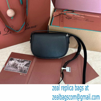 Loro Piana Mini Ghiera bag in Smooth Calfskin Black 2024