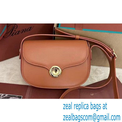 Loro Piana Mini Ghiera bag in Smooth Calfskin Brown 2024