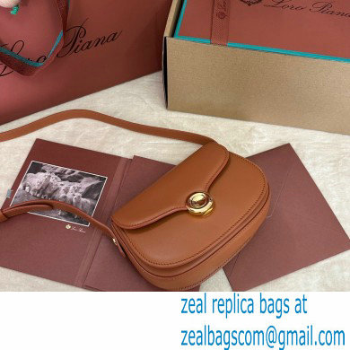 Loro Piana Mini Ghiera bag in Smooth Calfskin Brown 2024