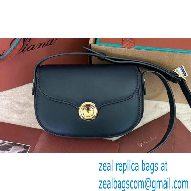 Loro Piana Mini Ghiera bag in Smooth Calfskin Dark Blue 2024