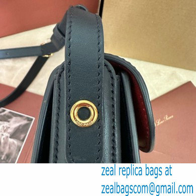 Loro Piana Mini Ghiera bag in Smooth Calfskin Dark Blue 2024