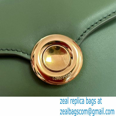 Loro Piana Mini Ghiera bag in Smooth Calfskin Green 2024