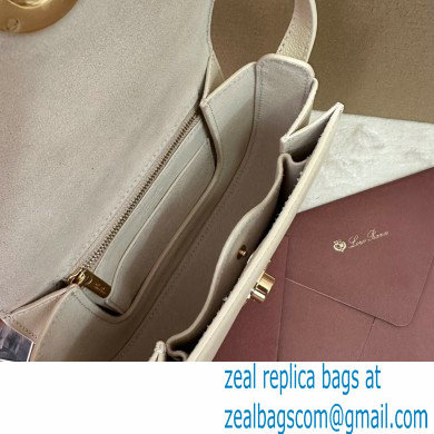 Loro Piana Mini Ghiera bag in Smooth Calfskin White 2024