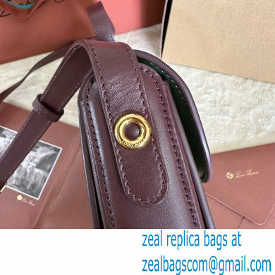 Loro Piana Small Ghiera bag in Smooth Calfskin Burgundy 2024