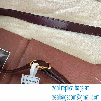 Loro Piana Small Ghiera bag in Smooth Calfskin Burgundy 2024