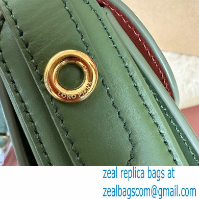 Loro Piana Small Ghiera bag in Smooth Calfskin Green 2024