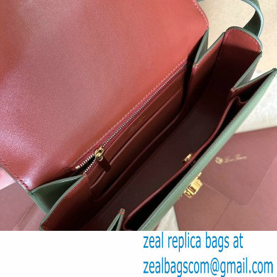 Loro Piana Small Ghiera bag in Smooth Calfskin Green 2024