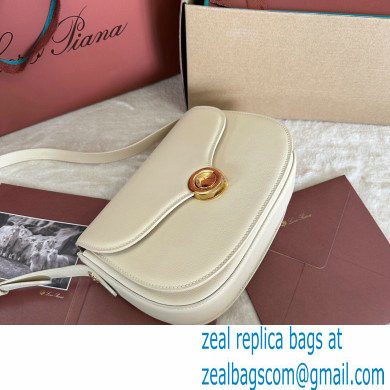 Loro Piana Small Ghiera bag in Smooth Calfskin White 2024