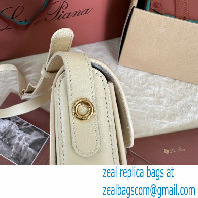 Loro Piana Small Ghiera bag in Smooth Calfskin White 2024