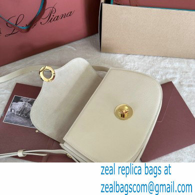 Loro Piana Small Ghiera bag in Smooth Calfskin White 2024