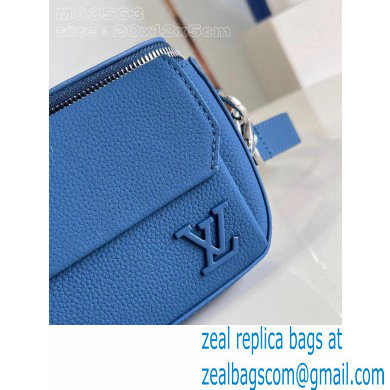 Louis Vuitton Cowhide leather Pilot Wearable Wallet Bag Blue 2024