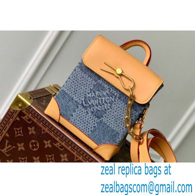 Louis Vuitton Damier Denim 3D canvas Nano Steamer Bag N40751 Blue 2024 - Click Image to Close