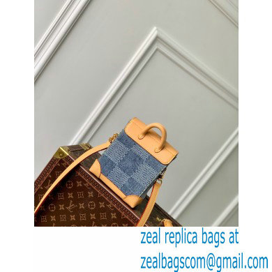 Louis Vuitton Damier Denim 3D canvas Nano Steamer Bag N40751 Blue 2024