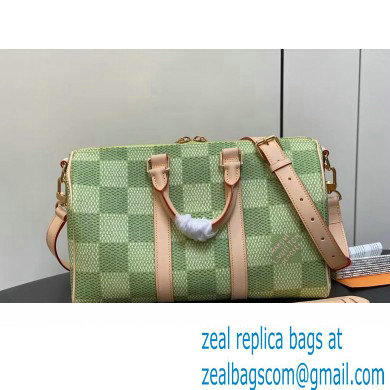 Louis Vuitton Damier Golf coated canvas Keepall Bandouliere 35 Bag N40671 Green 2024