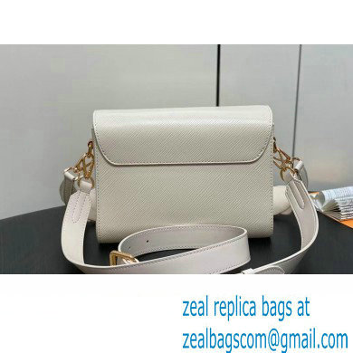 Louis Vuitton Epi leather Twist MM Bag M24765 Creamy with textile handle and Monogram Flowers 2024