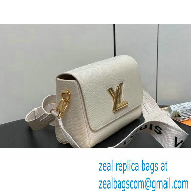 Louis Vuitton Epi leather Twist MM Bag M24765 Creamy with textile handle and Monogram Flowers 2024