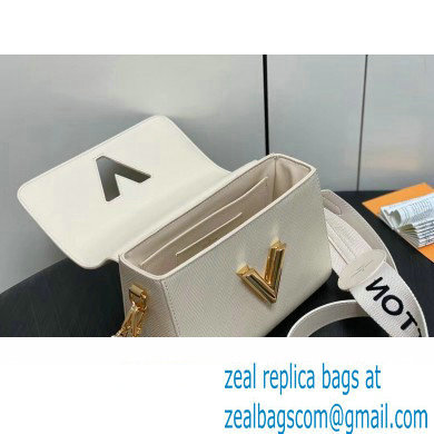 Louis Vuitton Epi leather Twist MM Bag M24765 Creamy with textile handle and Monogram Flowers 2024