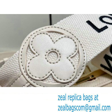 Louis Vuitton Epi leather Twist MM Bag M24765 Creamy with textile handle and Monogram Flowers 2024