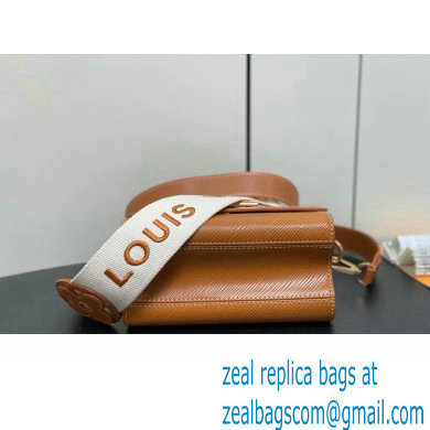 Louis Vuitton Epi leather Twist PM Bag M24758 Gold Brown with textile handle and Monogram Flowers 2024