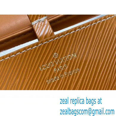 Louis Vuitton Epi leather Twist PM Bag M24758 Gold Brown with textile handle and Monogram Flowers 2024