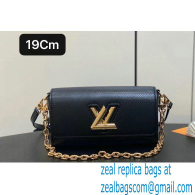 Louis Vuitton Epi leather Twist West Pochette Bag M83077 Black 2024