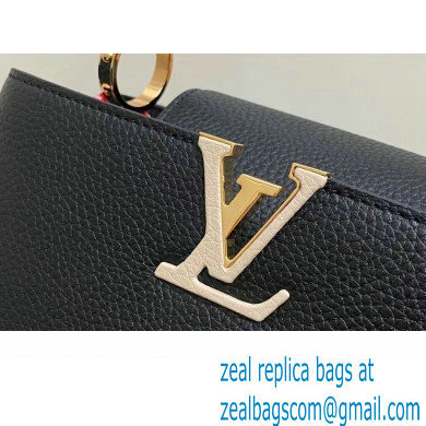 Louis Vuitton Lovelock chain Taurillon leather Capucines BB Bag M23950 Black 2024