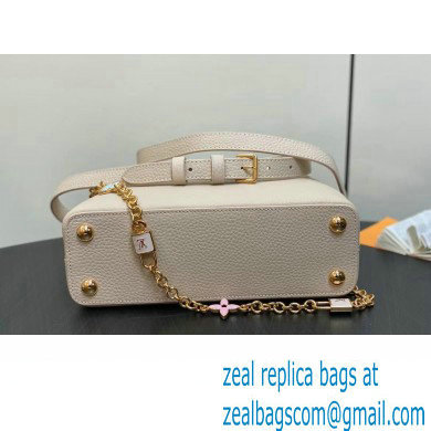 Louis Vuitton Lovelock chain Taurillon leather Capucines BB Bag M23950 Creamy 2024