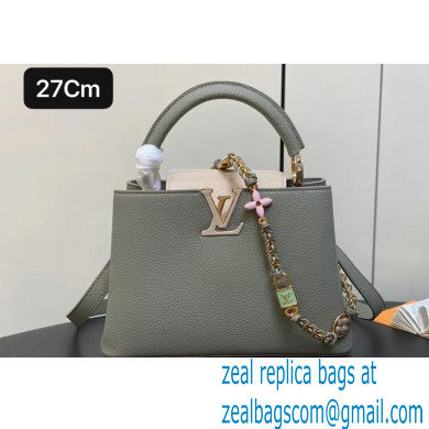 Louis Vuitton Lovelock chain Taurillon leather Capucines BB Bag M23950 Dusty Green 2024