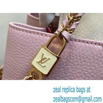 Louis Vuitton Lovelock chain Taurillon leather Capucines BB Bag M23950 Pink 2024