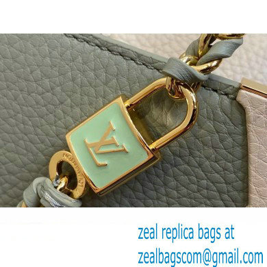 Louis Vuitton Lovelock chain Taurillon leather Capucines MM Bag Dusty Green 2024