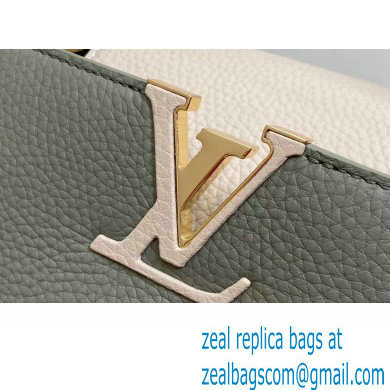 Louis Vuitton Lovelock chain Taurillon leather Capucines MM Bag Dusty Green 2024