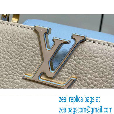 Louis Vuitton Lovelock chain Taurillon leather Capucines Mini Bag M23951 Creamy 2024