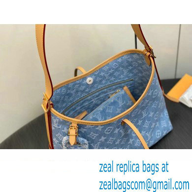 Louis Vuitton Monogram Denim CarryAll PM Bag M11462 Sky Blue 2024