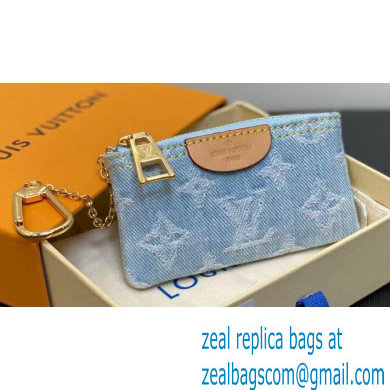 Louis Vuitton Monogram Denim Key Pouch M82961 LV By The Pool Sky Blue 2024