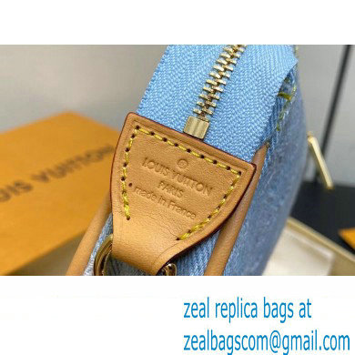 Louis Vuitton Monogram Denim Mini Pochette Accessoires Bag M82960 LV By The Pool Sky Blue 2024