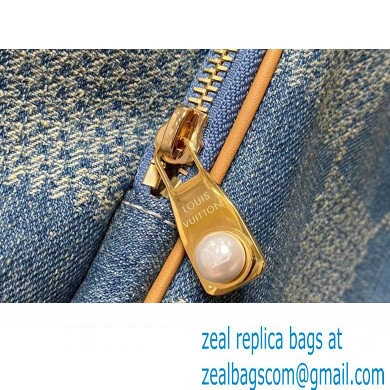 Louis Vuitton Monogram Denim Montsouris Backpack Bag New LV Remix N40708 Blue 2024