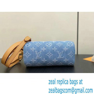 Louis Vuitton Monogram Denim Nano Speedy Bag M11212 Sky Blue 2024